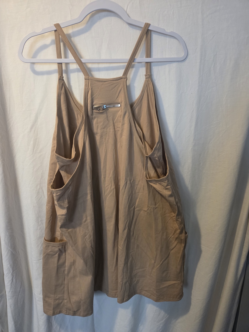 Sleeveless Slip Dress in Nude Tan - Picture 3 of 4